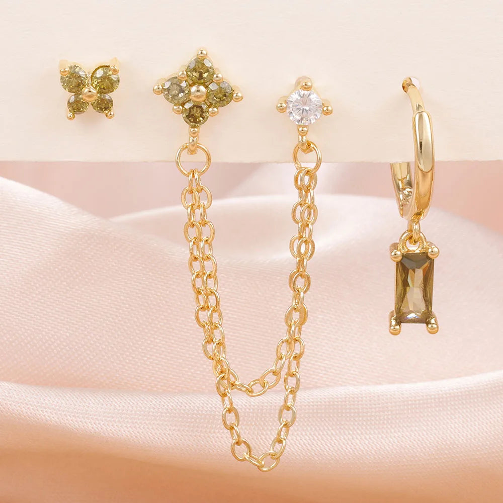 Coffret 3 Boucles d'Oreilles Colorées – Édition Rare