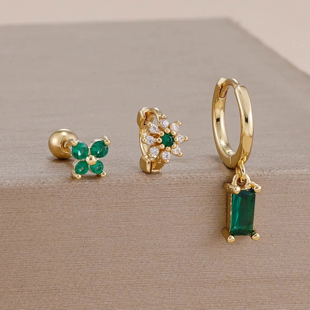 Coffret 3 Boucles d'Oreilles Plaqué Or – Édition Rare