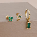 Coffret 3 Boucles d'Oreilles Plaqué Or – Édition Rare