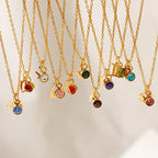Collier Signe Astrologique – Pierre de Naissance Plaqué Or