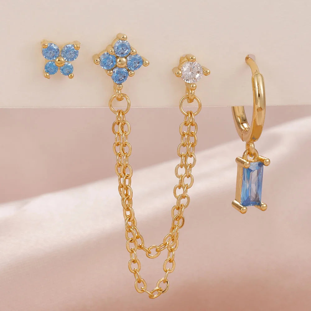 Coffret 3 Boucles d'Oreilles Colorées – Édition Rare