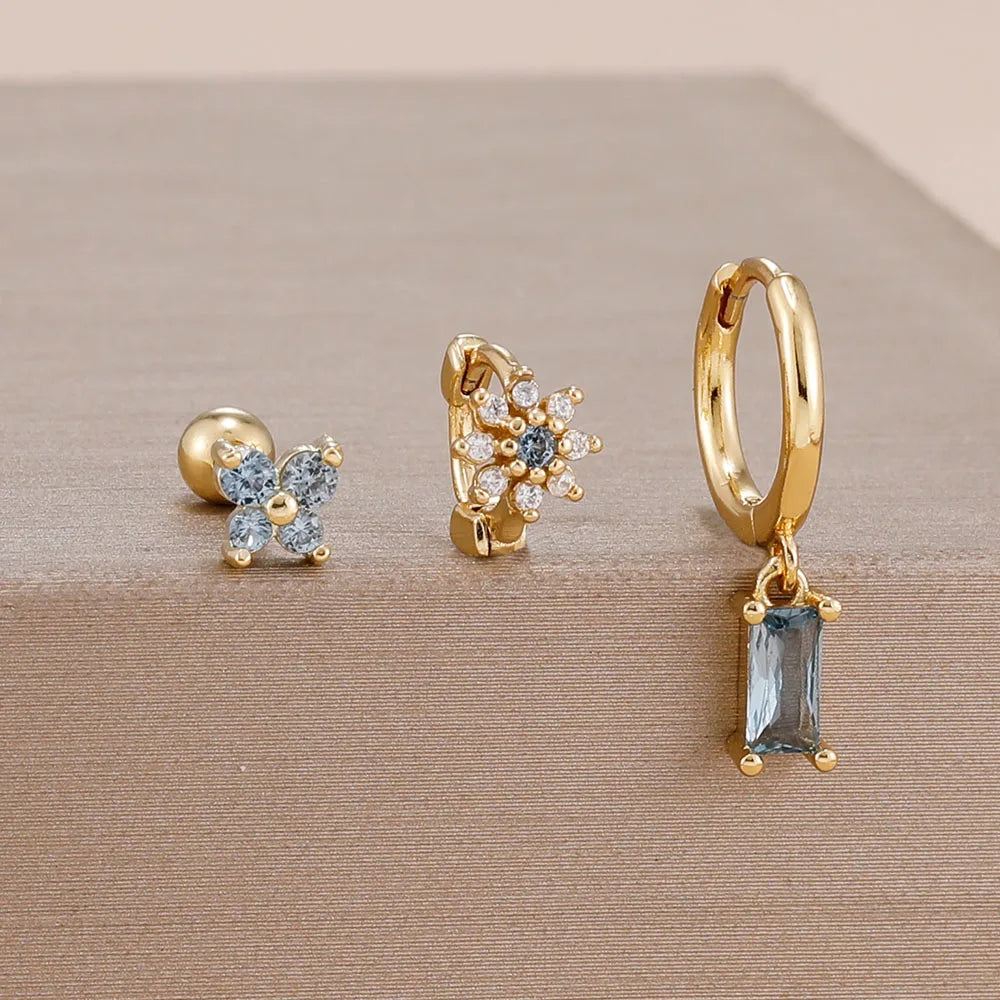 Coffret 3 Boucles d'Oreilles Plaqué Or – Édition Rare