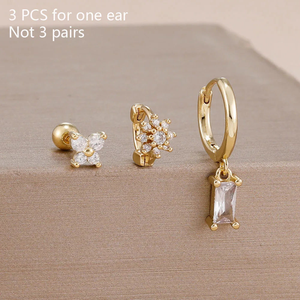 Coffret 3 Boucles d'Oreilles Plaqué Or – Édition Rare
