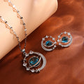 Collier "COSMOS" Astronaute Lune et Planète
