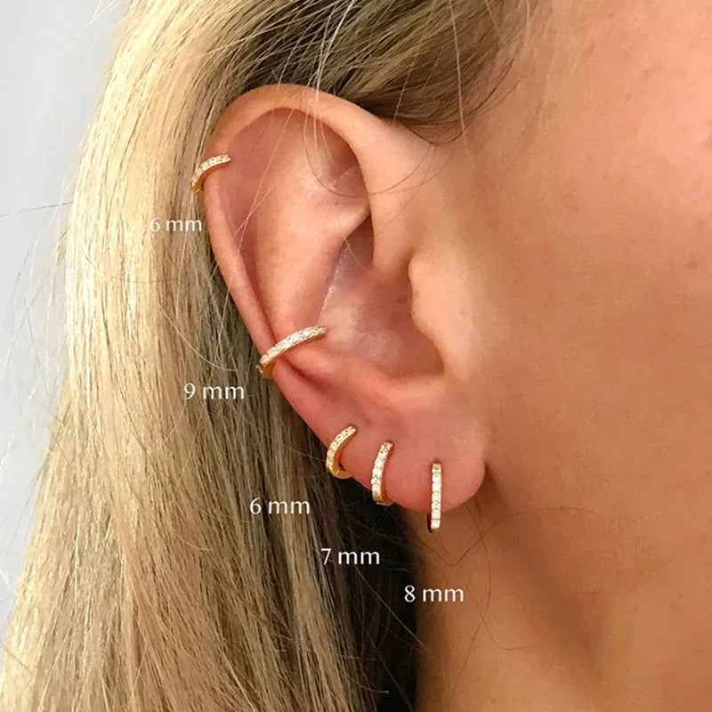 Créoles "ELSA" Minimalistes Zircon