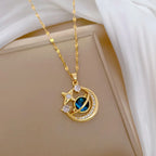 Collier "COSMOS" Astronaute Lune et Planète