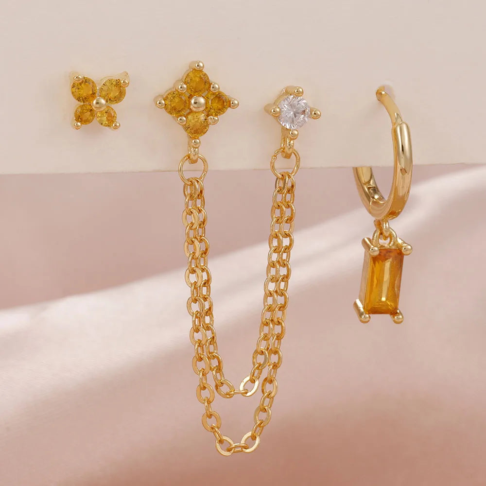 Coffret 3 Boucles d'Oreilles Colorées – Édition Rare