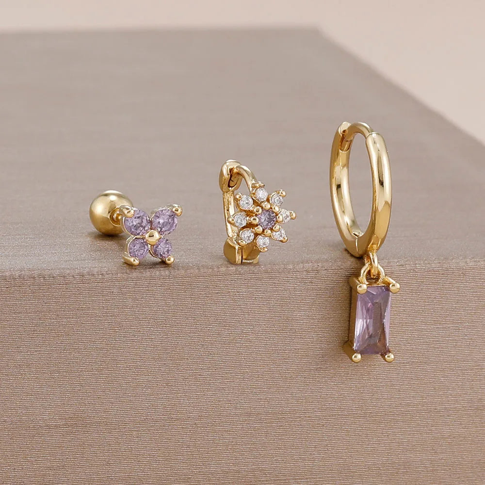 Coffret 3 Boucles d'Oreilles Plaqué Or – Édition Rare