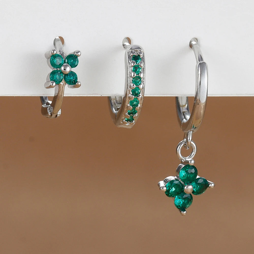 Trio "FLORA" Boucles d'Oreilles Fleurs