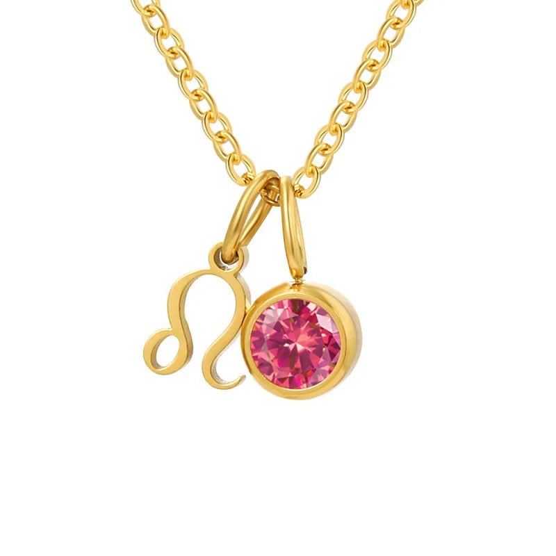 Collier Signe Astrologique – Pierre de Naissance Plaqué Or