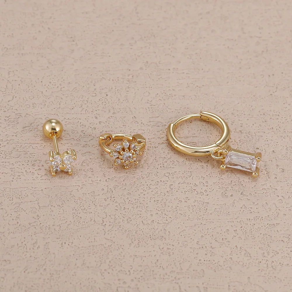 Coffret 3 Boucles d'Oreilles Plaqué Or – Édition Rare
