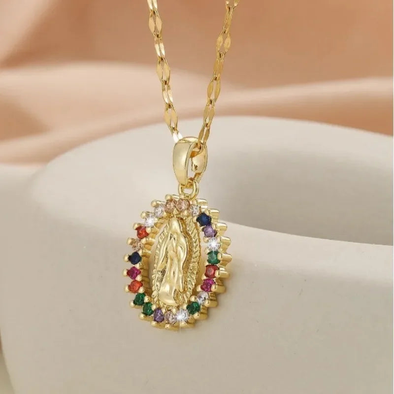 Collier "GRACE" Médaille Vierge Marie