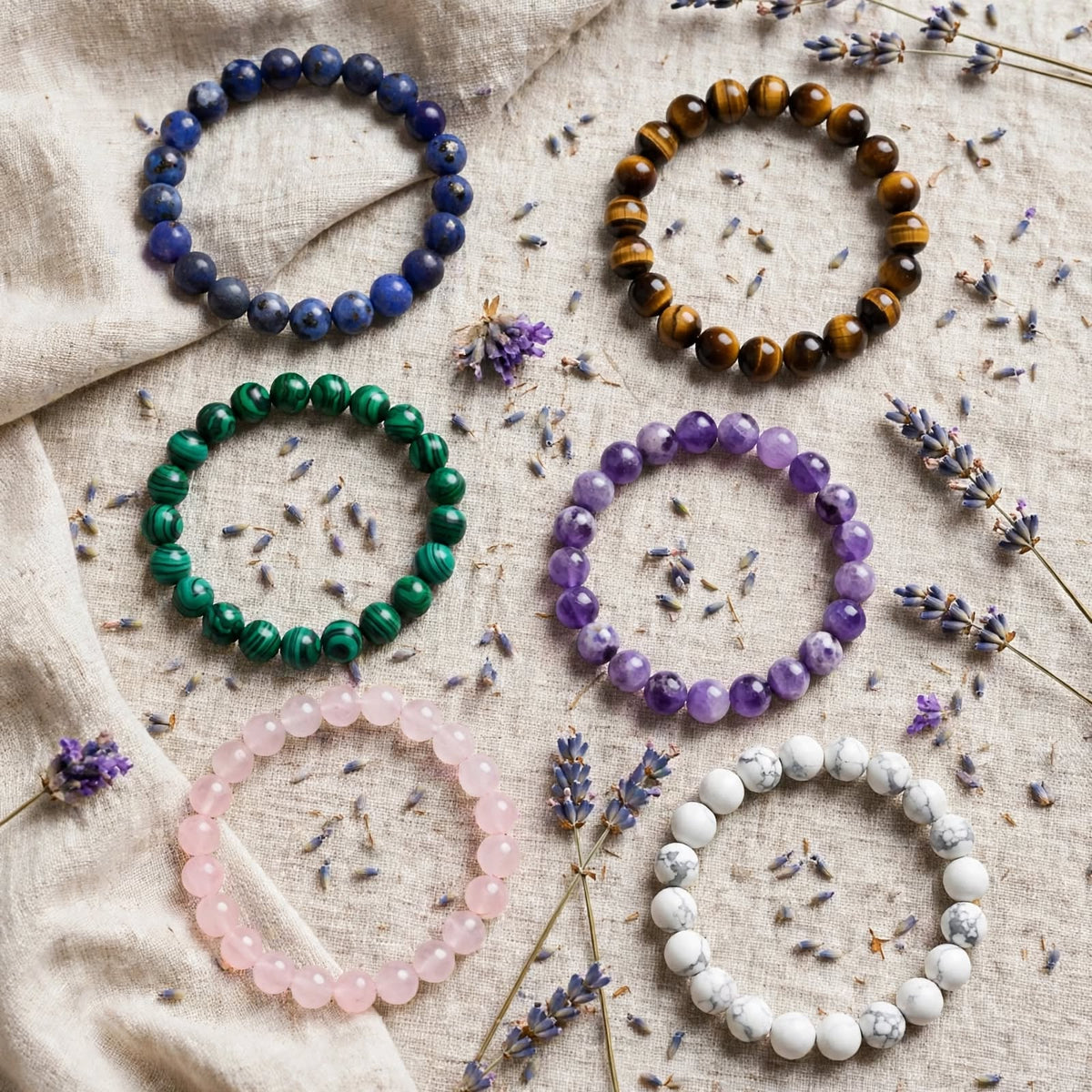 Bracelet "GAIA" Perles en Pierres Naturelles